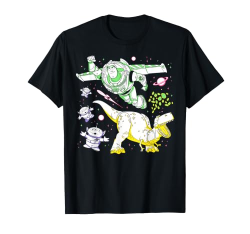 Image of Disney and Pixar's Toy Story Buzz Lightyear & Rex in Space T-Shirt