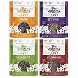 Vegan Jerky Sampler Box: Vegan Plant-Based Jerkies Made from Mushroom (PAN'S) - 4 pack