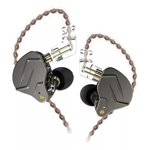 Fone de Ouvido Profissional KZ ZSN Pro Intra-auricular, Driver Híbrido, Cabo Destacável, Original (CINZA)