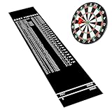 Dartteppich, tragbarer Bodenschutz mit Wurflinie, rutschfest, für Freizeitzentrum, Sportclub, Keller, Unterhaltungsbereich, Garage, Schlafsaal