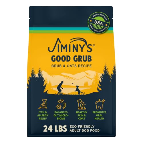 Jiminy's Good Grub Dry Dog Food, Hypoallergenic, Healthy Skin and Coat, Improved Oral Health, Made...