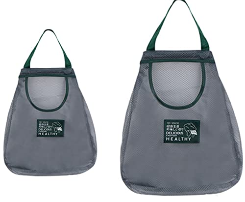 Reusable Mesh Produce Bags Hanging Kitchen Pantry Storage Organizer for Vegetable Fruit Grocery Pack 2