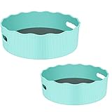 Creproly Plastic Lazy Susan Cabinet Organizer Turntable for Pantry Table Fridge Bathroom Kitchen...