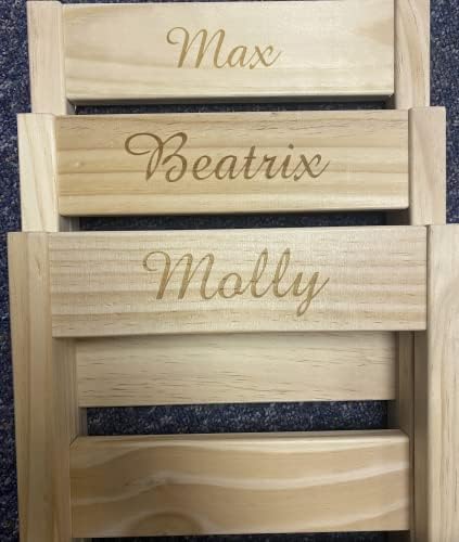 MakeThisMine Personalised Childrens Kids LATT Chair - Any name engraved on the chair, front and back options, customisable (Back Engraving)