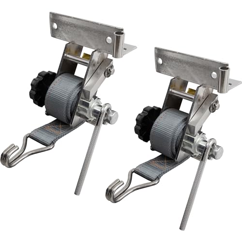 Buyers Products 5480006 Square Tube Ladder Rack Rachet Strap, Stainless Steel, 2 Pack, 7ft x 1-1/2 in, Double J Hook, Ladder Rack Straps, Pickup Truck Contractor Rack, Pickup Truck Cargo Accessories by Buyers Products Company - Image 2