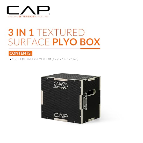 CAP Barbell 3-in-1 Rubber Textured Plyometric Box 16in x 14in x 12in by CAP Barbell - Image 2