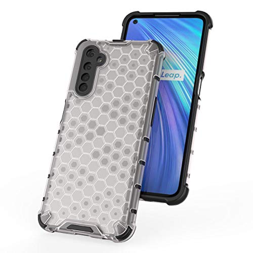 Image of Glasgow | for Realme 6 Honeycomb Pattern Back Case Cover for Realme 6 - Transparent