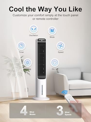 image for MEPTY 3-IN-1 Evaporative Air Cooler, Cooling Fans that Blow Cold Air w