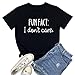 BLACKOO Women Cute T Shirt Fun Fact Graphic Tees Black X-Large