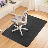 Wansimoo Office Chair Mat for Hardwood and Tile Floor, 36"x48" Floor Mat, Heavy Duty Computer Gaming Chair Mat, Anti-Slip, Non- Curve, Floor Protector for Home Office(Black)