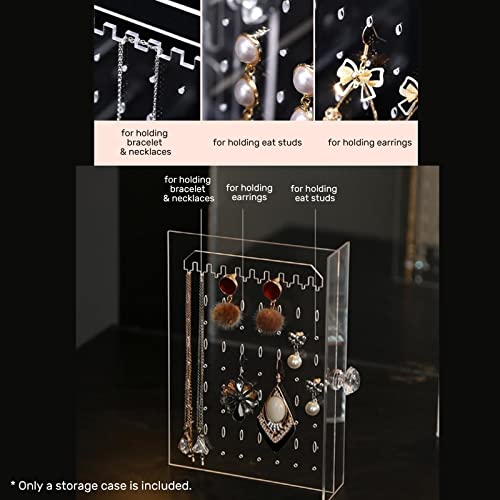 Caixa porta-organizadores de armazenamento de brincos com gavetas Caixa de joias para segurar brinco