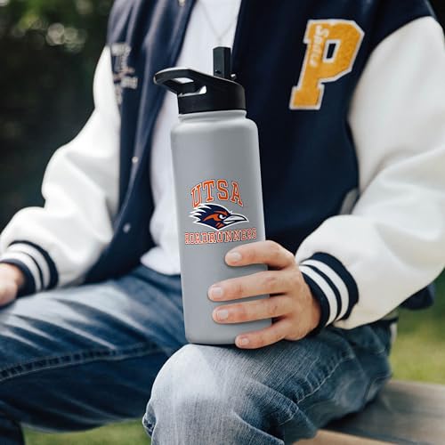 Image of Logo Brands NCAA UTSA Roadrunners Athletic 34 oz Stainless Steel Quencher Bottle - Double-Wall Insulated, No-Spill Lid, Easy Carry Handle - Keeps Drinks Cold For Hours