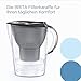 BRITA Wasserfilter Kanne Marella graphit (2,4l) inkl. 3x MAXTRA PRO Pure Performance Kartusche – Kühlschrankgeeignete Filterkanne mit BRITA Memo, Klapp-Deckel, filtert Verunreinigungen