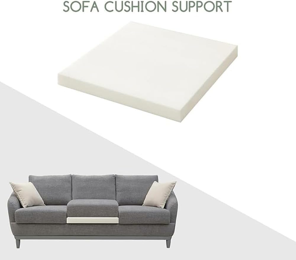 Extra Long 39"/47"/59"/71"/79" High Density Bench Foam Cushion,Replacement Foam Sheet for Sofa Padding,Chairs,Beds,Mattress,Durable Support (2" Thick,79"x20")