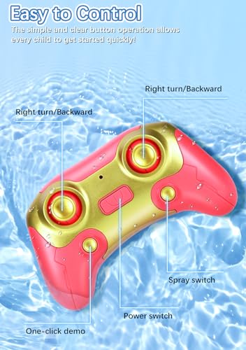 Miniatura 8 de Wyxron Barco Teledirigido Niños, Barco Rc Con Spray Luz De Luz Hélices Dobles, Lancha Teledirigida Con 2 Baterías Recargables, 2.4ghz Rc Juguete Barco Para Piscinas Y Lagos, Regalo Para Niños Y Niñas