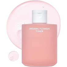 Whamisa Organic Flowers Toner Deep Rich, 97.4% Organic, Facial Toner, Essence, Damask Rose Flower Oil, Waterless Formula, Hydrating, Moisturizing, Korean Skin Care (200ml)