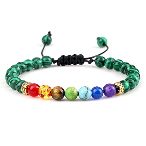 Bracelet perles 7 Chakra idéal pour la méditation quotidienne et la gestion du stress zen