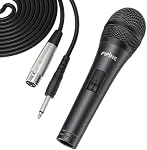 Fifine Handheld Karaoke Microphone for Singing, Wired Dynamic Mic with 4.5m Detachable XLR Cable for Vocal, Speaker with On/Off Switch, Compatible with Karaoke Machine-K6