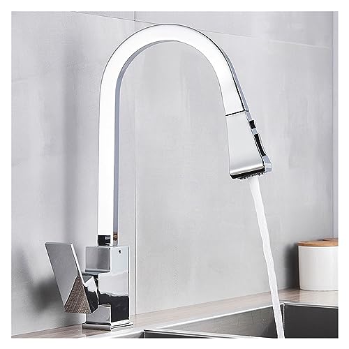 Robinet de cuisine extractible Chrome mitigeur évier rotatif - 2