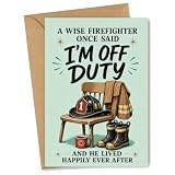 Pizadix Firefighter Retirement Card, Off Duty Fireman