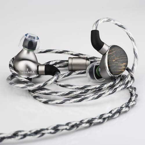 TINHIFI T6 HiFi in-Ear Monitor IEM, 1DD + 1 Planar Hybrid Wired Earphones, Flagship Dynamic Driver, Detachable Cable, Gaming and Studio Audiophile Earbuds (Silver, T6 2Pin No Mic) by TINHIFI - Used condition - Image 8
