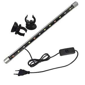 ANIMAUX Aquarium Submersible LED Light Multi Colour Changing Waterproof Submersible LED Light for Fish Tank (T4-40F | 4W | Light Length 37CM)