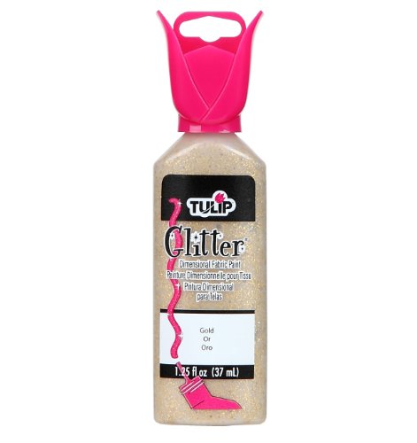 Tulip Dimensional Fabric Paint 1-1/4 Ounces-Glitter-Gold