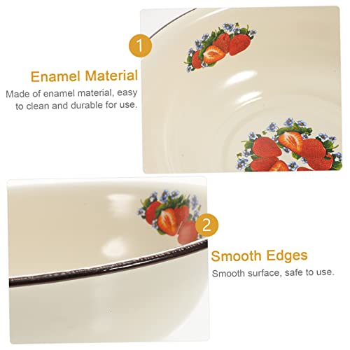 Tazón vintage esmaltado Mikikit ovalado para cocina miniatura 3