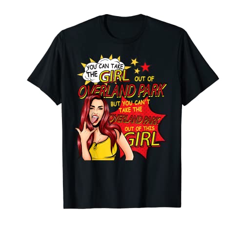 Chica retro de Overland Park estilo cómico Overland Park Chica Camiseta
