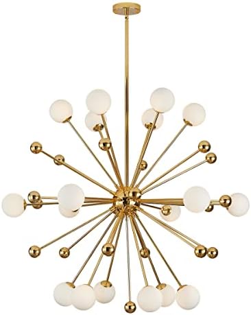 BOKT Sputnik Chandelier 18 Lights Mid-Century Modern Chandelier Lighting Golden Sputnik Pendant Light Industrial Ceiling Light Fixture for Kitchen Dining Room Living Room (18-Lights)