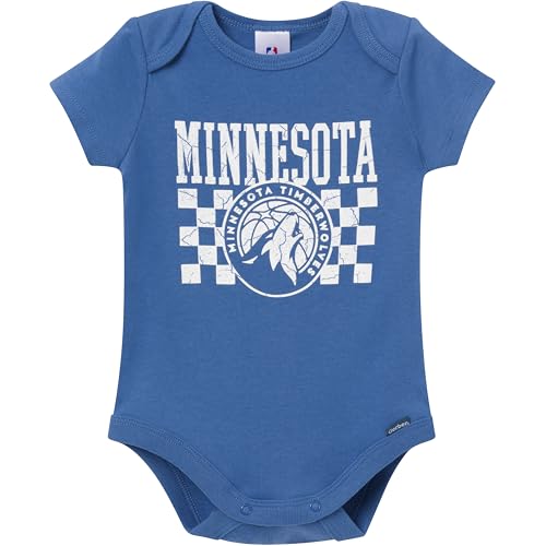 Image of Gerber Baby NBA Boys & Girls 2-Pack Short Sleeve Onesie Bodysuits