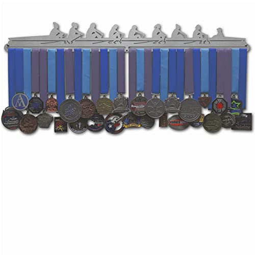 Allied Medal Hangers – Rowing Scene - Female (30” Wide with 1 Hang bar) - Medal Hanger Holder Display Rack - Multiple Variations Offered!