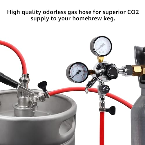 Robinet fût Sankey rouge 3m brassage maison Kegerator Cornelius CO2 - 7