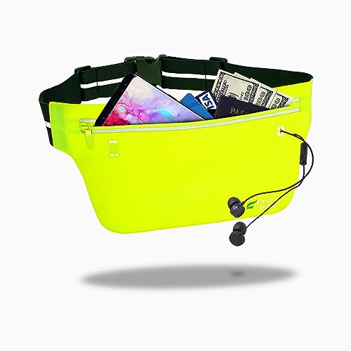 Fitters-Niche-UltraSlim-Fanny-Waist-Pack--Water-Resistant-Bag-Reflective-Elastic-Belt--Fit-24-to-43inch-Waists-Holds-Phones-up-to-67inch--Ideal-for-Indoor-Outdoor-Workouts-Exercises-Trips