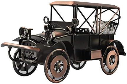 DinQ Metal Antique Vintage Car Model Home Décor Handmade Handcrafted Collections Collectible Vehicle (Bronze)