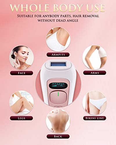 IPL Laser Hair Removal for Women and Men, New Upgraded 999,900 Flashes Permanent Laser Hair Remover Device on Facial Legs Arms Armpits Body, At-Home Use - Thumbnail 5