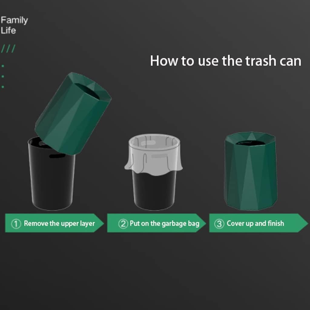 ゴミ箱 ごみ箱 プラスチック製の丸いゴミ箱、くずかご、バスルーム、ベッドルーム、キッチン、ホームオフィス用のゴミ箱,12リットル ゴ
