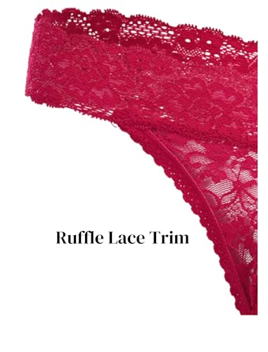 Tanga para hombre de encaje rojo con ajuste ergonómico L 6