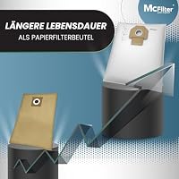 McFilter I 20 Staubsaugerbeutel Vlies geeignet für Bosch Staubsauger GAS20 L SFC, GAS15 L, GAS1200 L Professional, wie Bosch 2605411229, mehrlagiges Microvlies, Deckscheibe mit Staubverschluss – Ansicht 6
