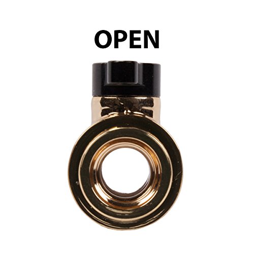 Barrow G1/4" Mini Valve With Aluminum Handle, Black Handle, Gold Body #TOP2