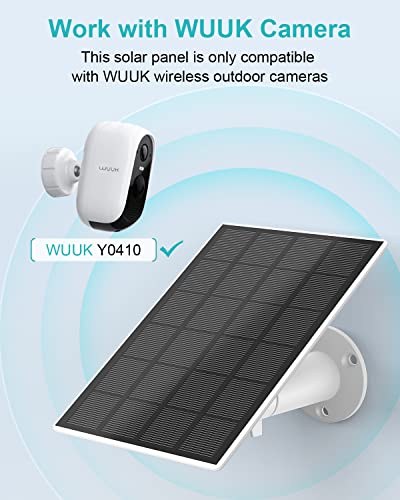 Wuuk Certified Solar Panel, Compatible Wuuk Rechargeable Outdoor Camera Wireless, Continuous Power Supply, 2.5W Solar Panel For Home Security Camera, Ip66 Weatherproof, 360° Adjustable Mount #TOP2