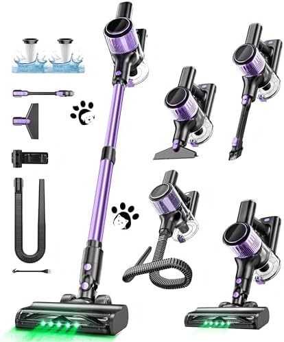 Aspirateur Balai sans Fil 45kPa/500W/45min, Aspirateur sans Fil P...