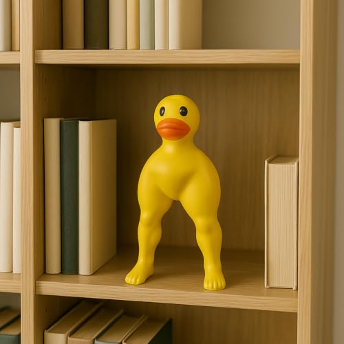 Estatua decorativa pato muscular de resina 3D miniatura 2