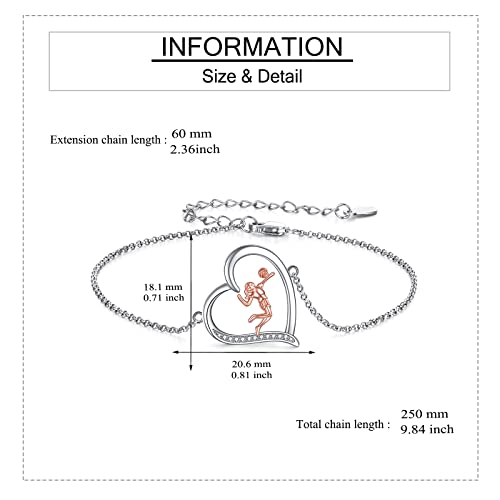 Yfn Volleyball Gifts Bracelet For Women Girls Sterling Silver Volleyball Bracelet Inspirational Jewelry Bracelet For Volleyball Players #TOP3