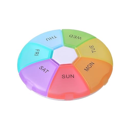 Weekly Pill Organizer, 7-Day Pill Box with Large Compartments, Medical Bedside & Homecare Medication Organizer, Pocket-Sized and Ideal for Hospital Bed or Travel Use