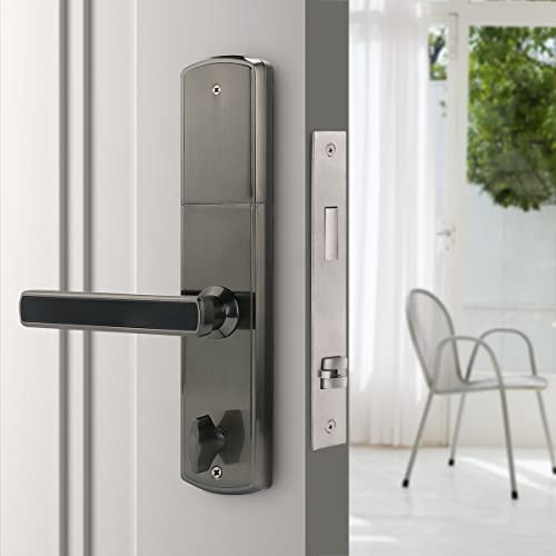 Electric Touchscreen Door Lock Keyless Combination Entry Digital Code Password Keypad Lever Lock Security Safety Entrance Lockset With Tempered Glass Screen, Black #TOP6