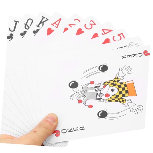 BESTonZON Jumbo Spielkarten Große Pokerkarten Fach Übergroß Leicht Tragbar Glatte Oberfläche für Party Zuhause Outdoor Camping – Bild 6