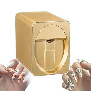 Home Nail Art Device,Portable Mobile Nail Painting Machine,Drawing Time: 25-30s,with Set of Nail Tools,Convenient to Carry to Trips/Parties/Events/Outdoors,Simple to Use,B