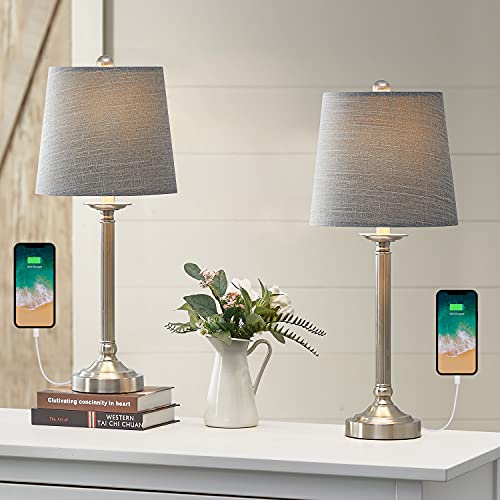 Artistic Weavers Cline Table Lamp, 16.5"H x 8"W x 8"D, Charcoal