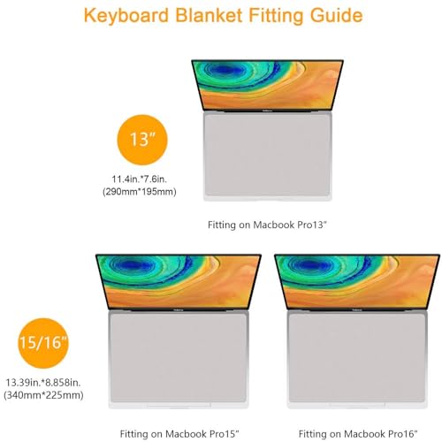 Image of MacBook Screen & Keyboard Dustproof Protection Microfiber Liner and Cleaning Cloth 13 inch Compatible with MacBook Pro 13 inch MacBook Pro 14 inch and MacBook Air 13 inch